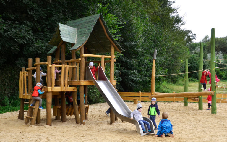 Water buffalo on the playground Berlin 5 768x480